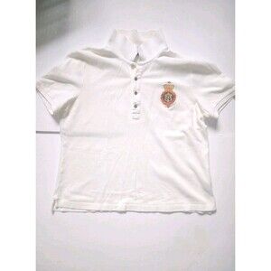 Lauren Ralph Lauren Polo Shirt Womens  Sz ( L) Crest Logo Casual Rugby Preppy